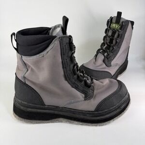 Orvis Clearwater Felt Wading 8.5" Boots Men's 9 Gray Black Lace Up Fly Fishing